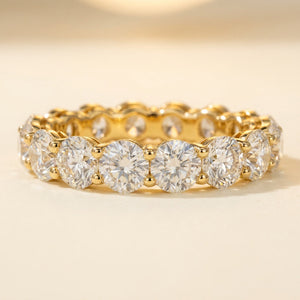 LUMINA GRANDEUR, ROUND-CUT MOISSANITE ETERNITY BAND