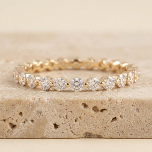 LUMINA SCINTILLE, ROUND-CUT MOISSANITE ETERNITY BAND