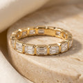 LUMINA HORIZON east-west emerald-cut lab diamond eternity band | Heritage & Co.