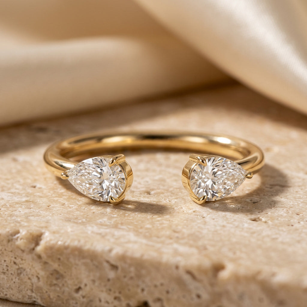 LUMINA ENLACÉE toi-et-moi lab diamond open band | Heritage & Co.