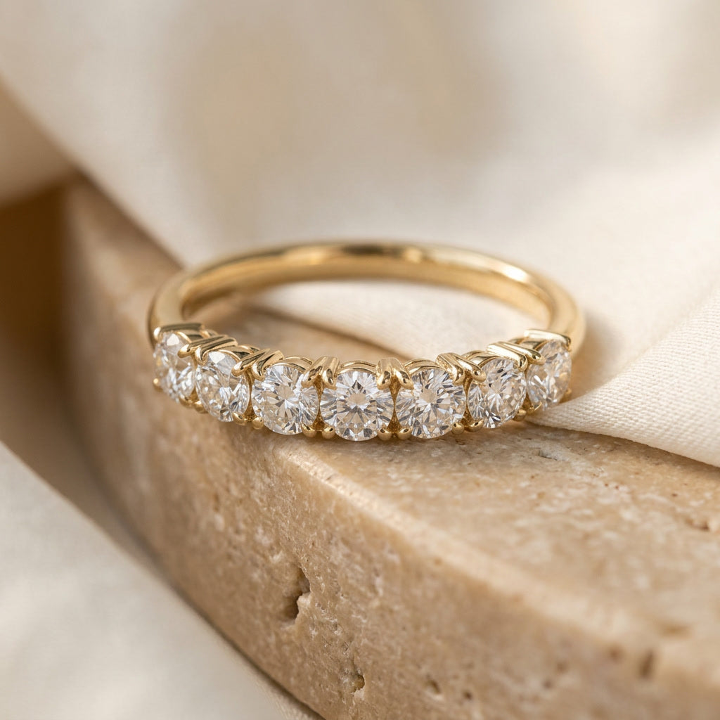 LUMINA PLÉIADE seven-stone moissanite band | Heritage & Co.