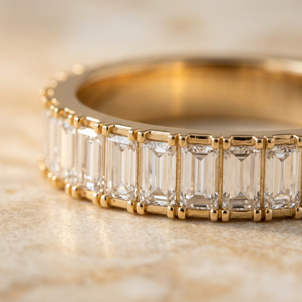 LUMINA ALLÉE baguette lab diamond half-band macro | Heritage & Co.
