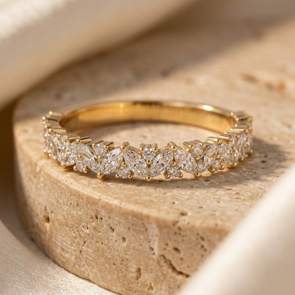 LUMINA GUIRLANDE marquise and round lab diamond band | Heritage & Co.
