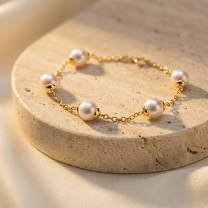 LUNAIRE GALERIE, AKOYA PEARL STATION BRACELET