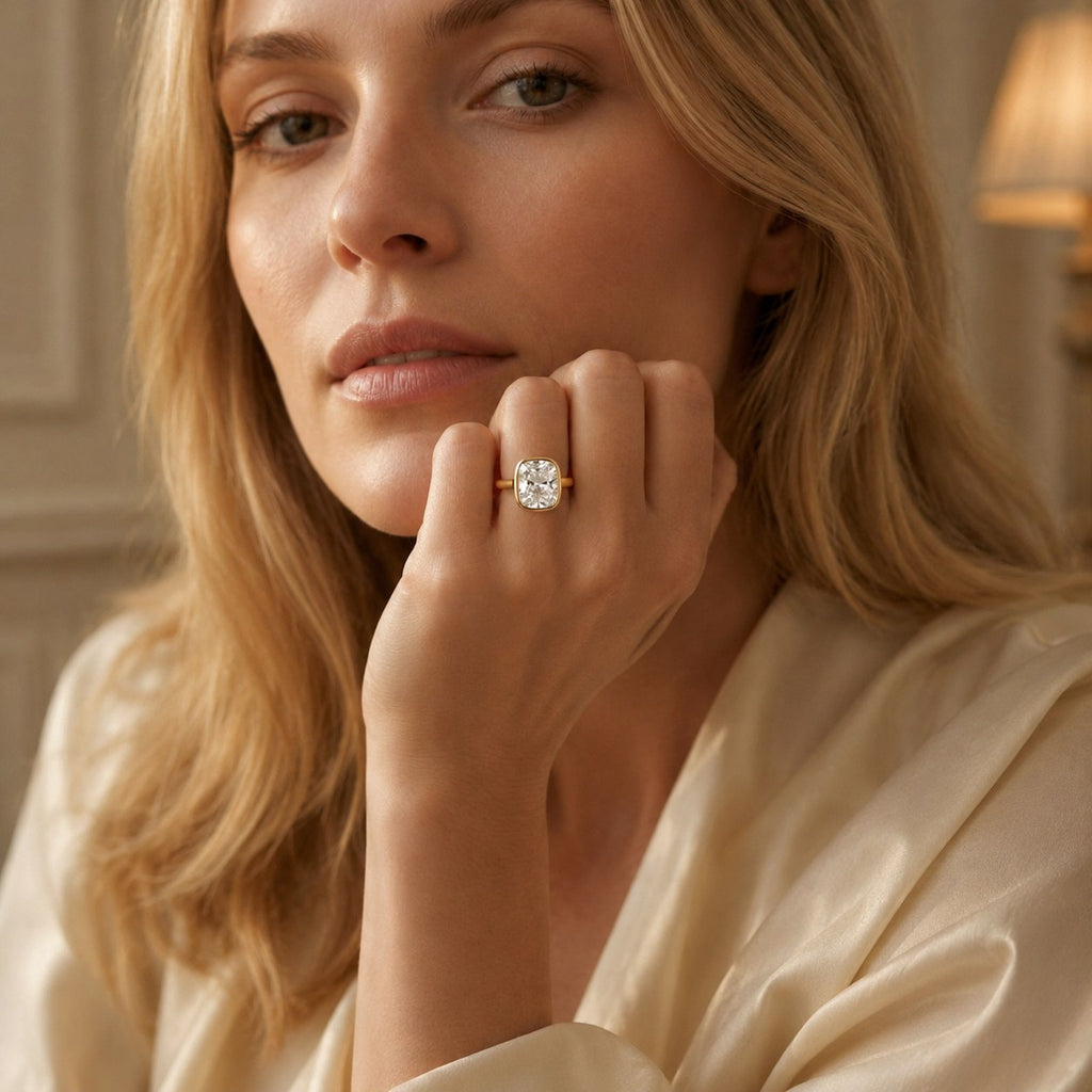 AETERNA CITADELLE, CUSHION-CUT MOISSANITE | Heritage & Co.