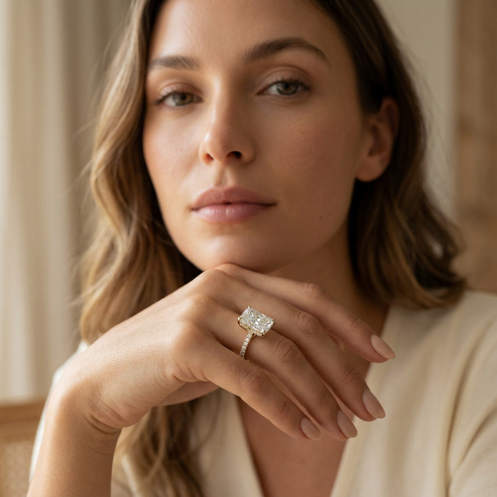 AETERNA RÊVERIE, ELONGATED CUSHION-CUT MOISSANITE | Heritage & Co.