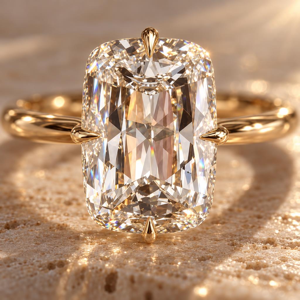 CLARITAS ANCIENNE, OLD MINE-CUT ELONGATED CUSHION LAB DIAMOND | Heritage & Co.