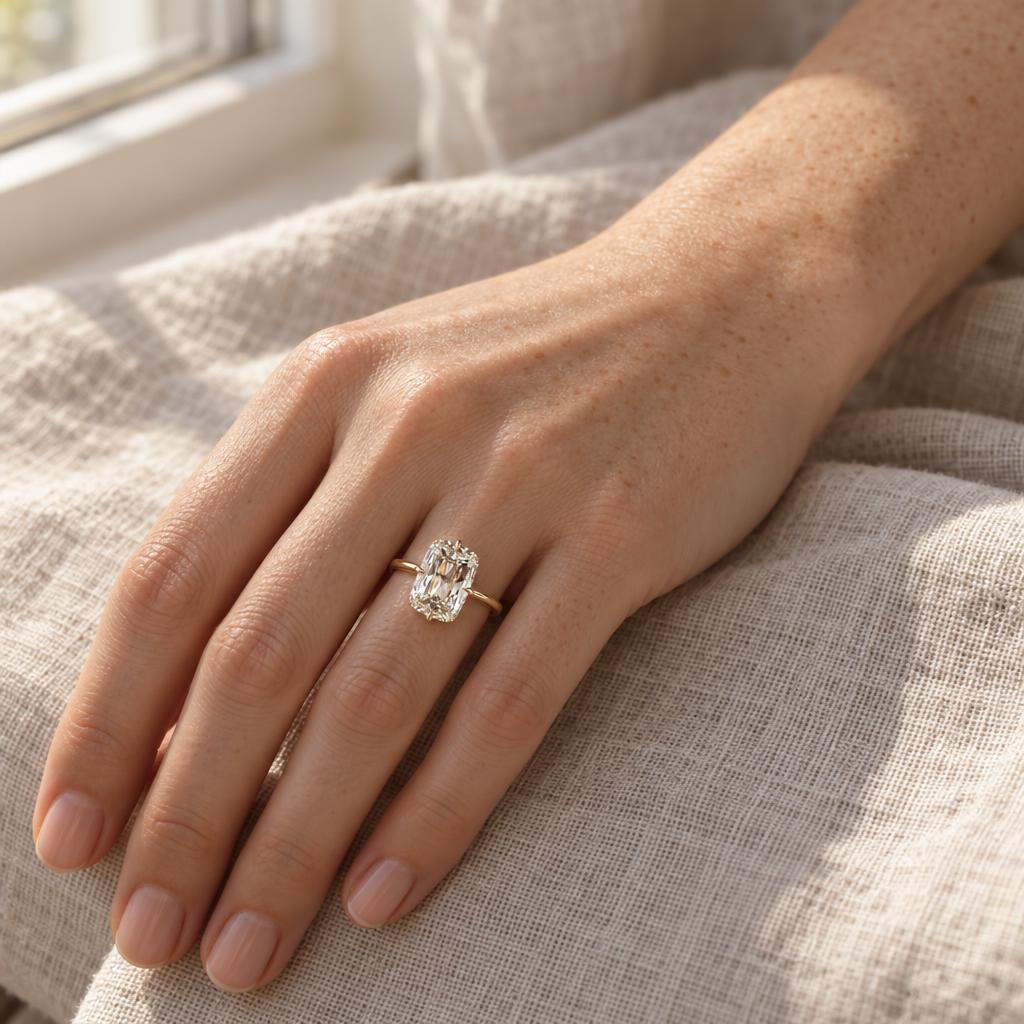 CLARITAS ANCIENNE, OLD MINE-CUT ELONGATED CUSHION LAB DIAMOND | Heritage & Co.