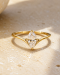 Custom Marquise Solitaire, 2ct Moissanite, 14k Yellow Gold (TEST)