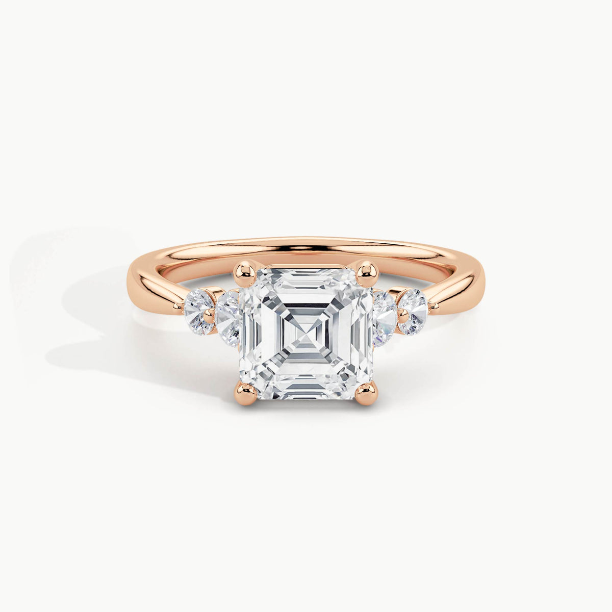 Rose Gold, Asscher, down view