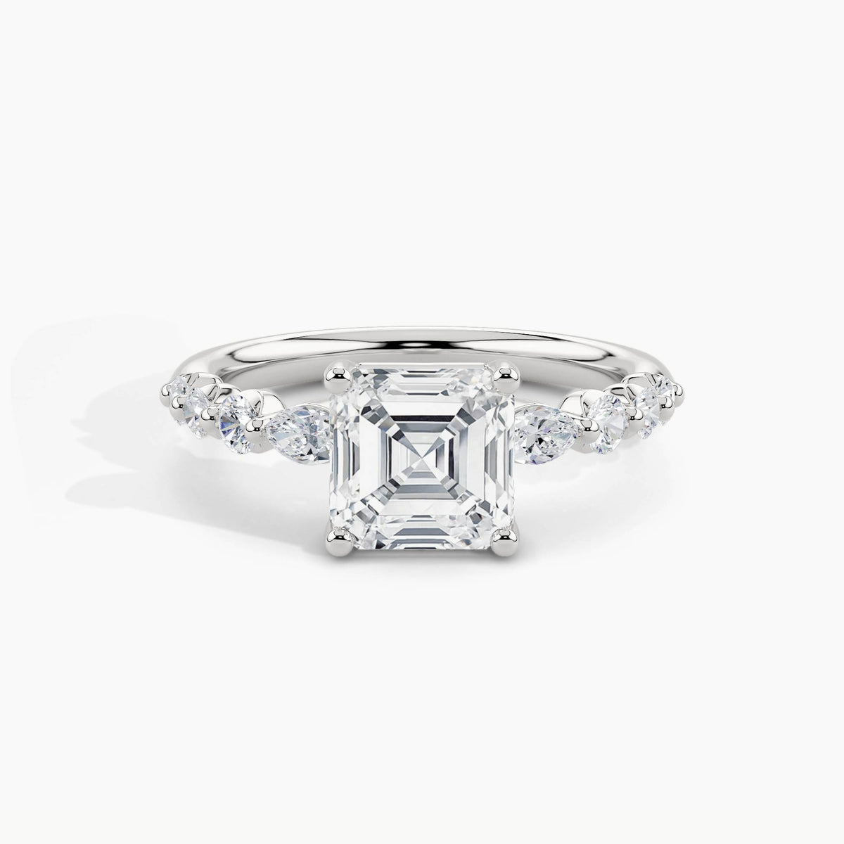 950 Platinum, Asscher, down view