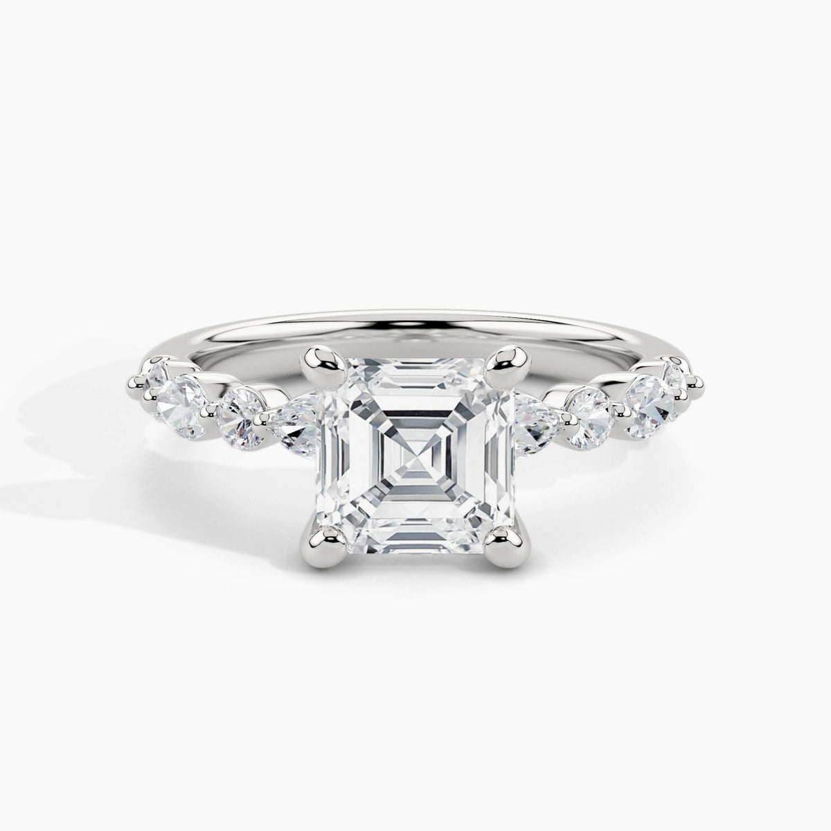 White Gold, Asscher, down view