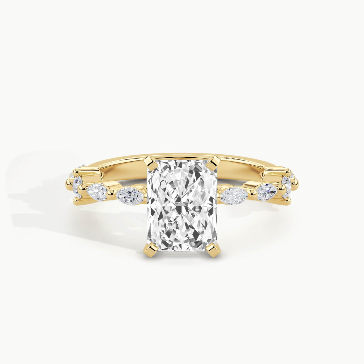 Yellow Gold, Radiant, down view