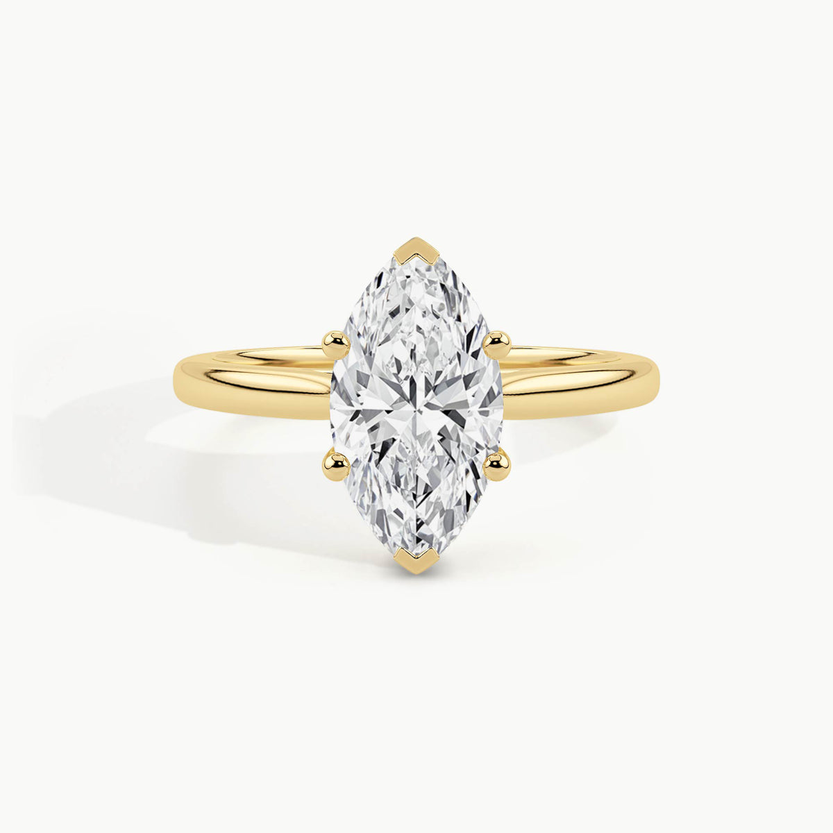 Yellow Gold, Marquise, down view