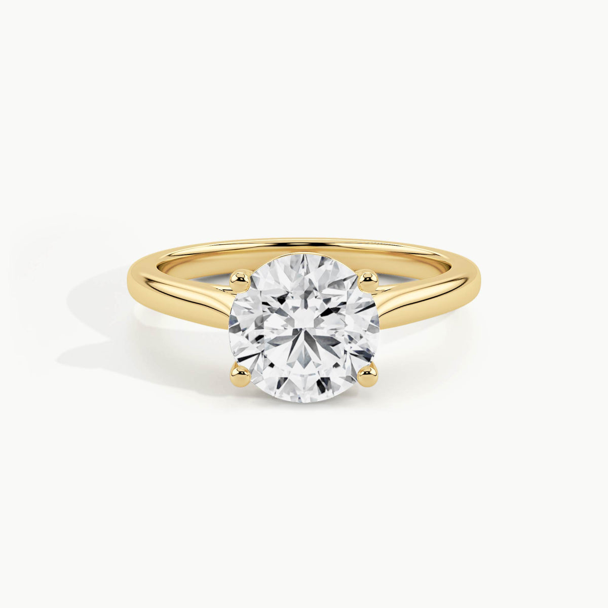 Yellow Gold, Round, down view