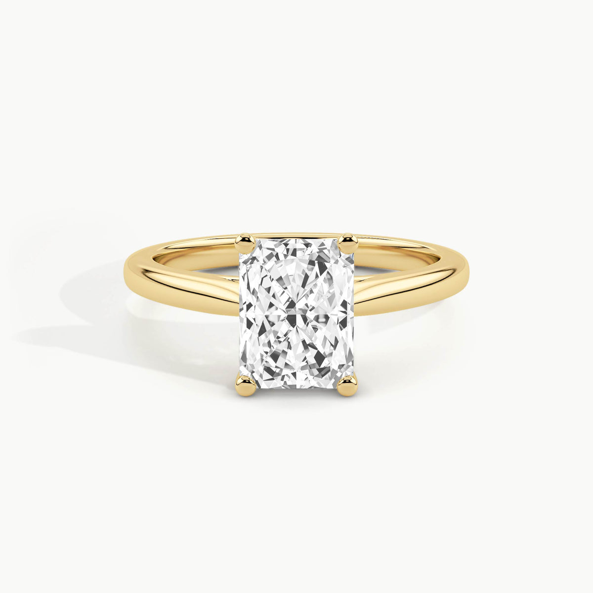 Yellow Gold, Radiant, down view