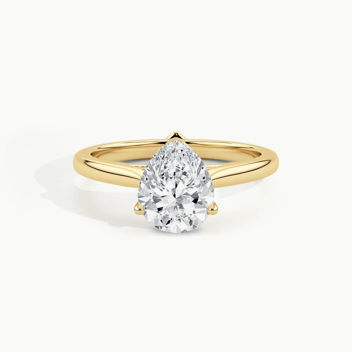 Yellow Gold, Pear, down view