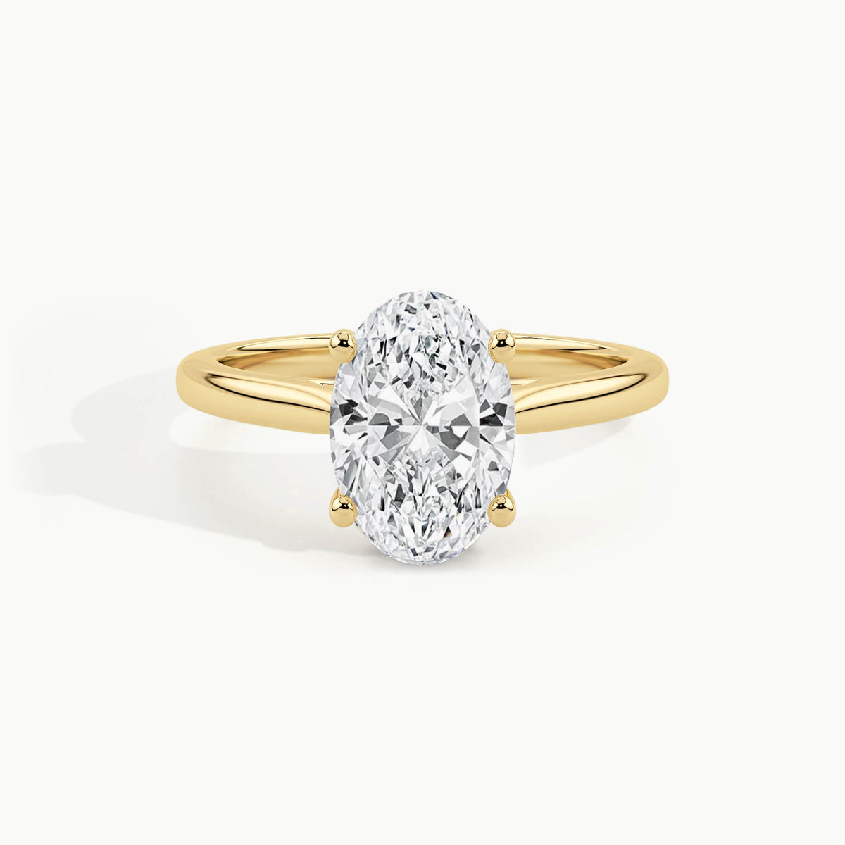 Yellow Gold, Oval, down view