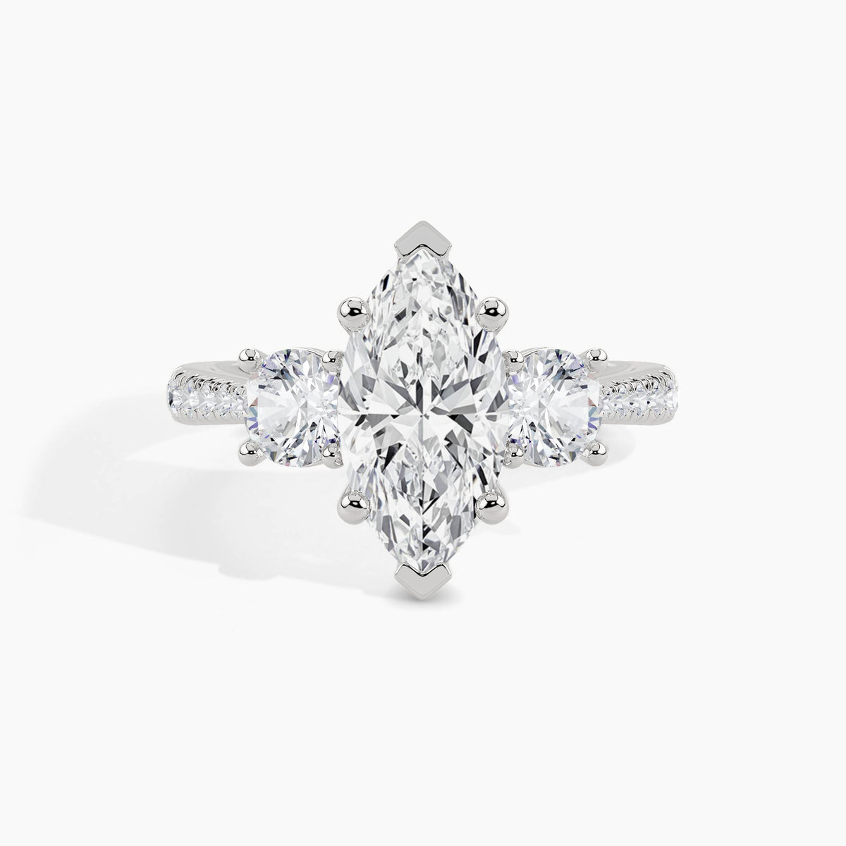 950 Platinum, Marquise, down view
