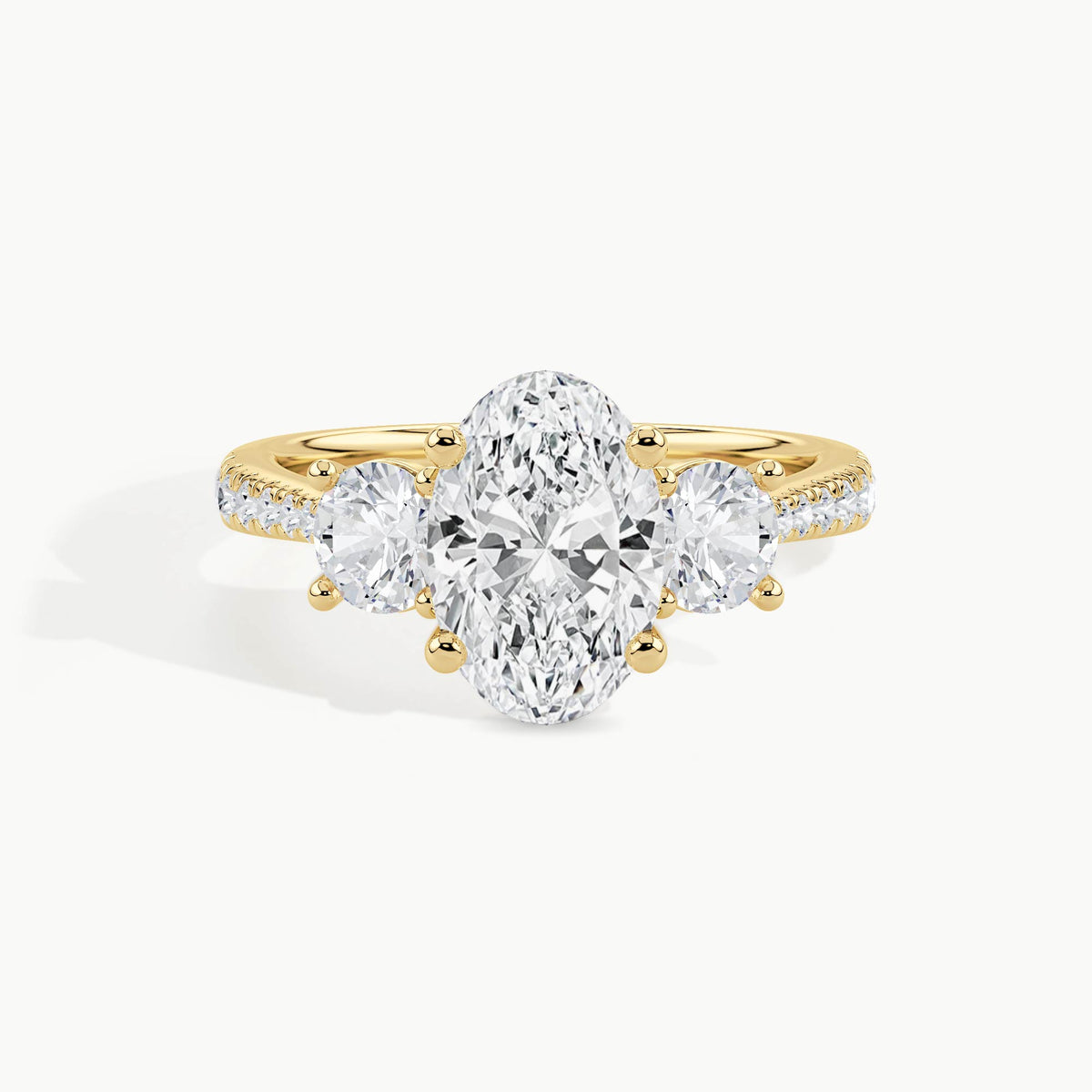 Yellow Gold, Oval, down view