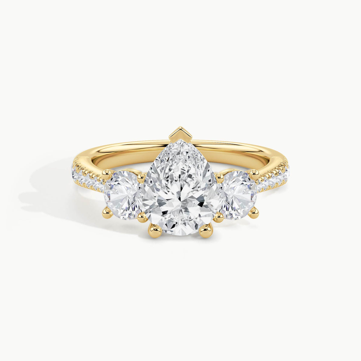 Yellow Gold, Pear, down view