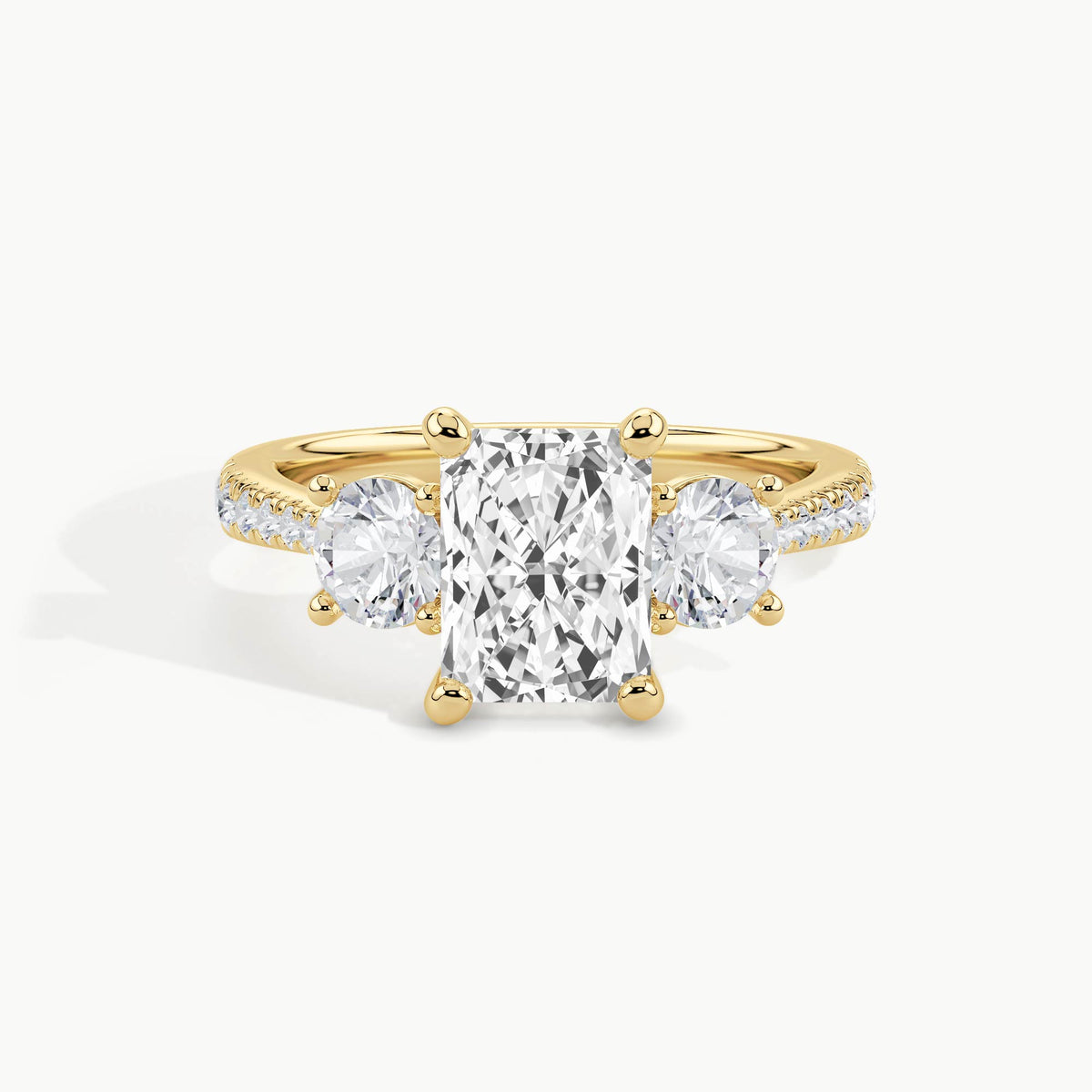 Yellow Gold, Radiant, down view
