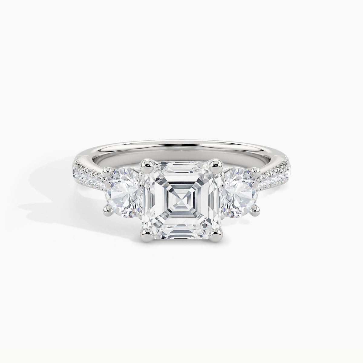 White Gold, Asscher, down view