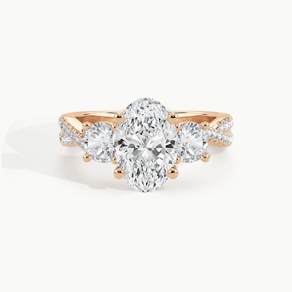 Rose Gold, Oval, down view