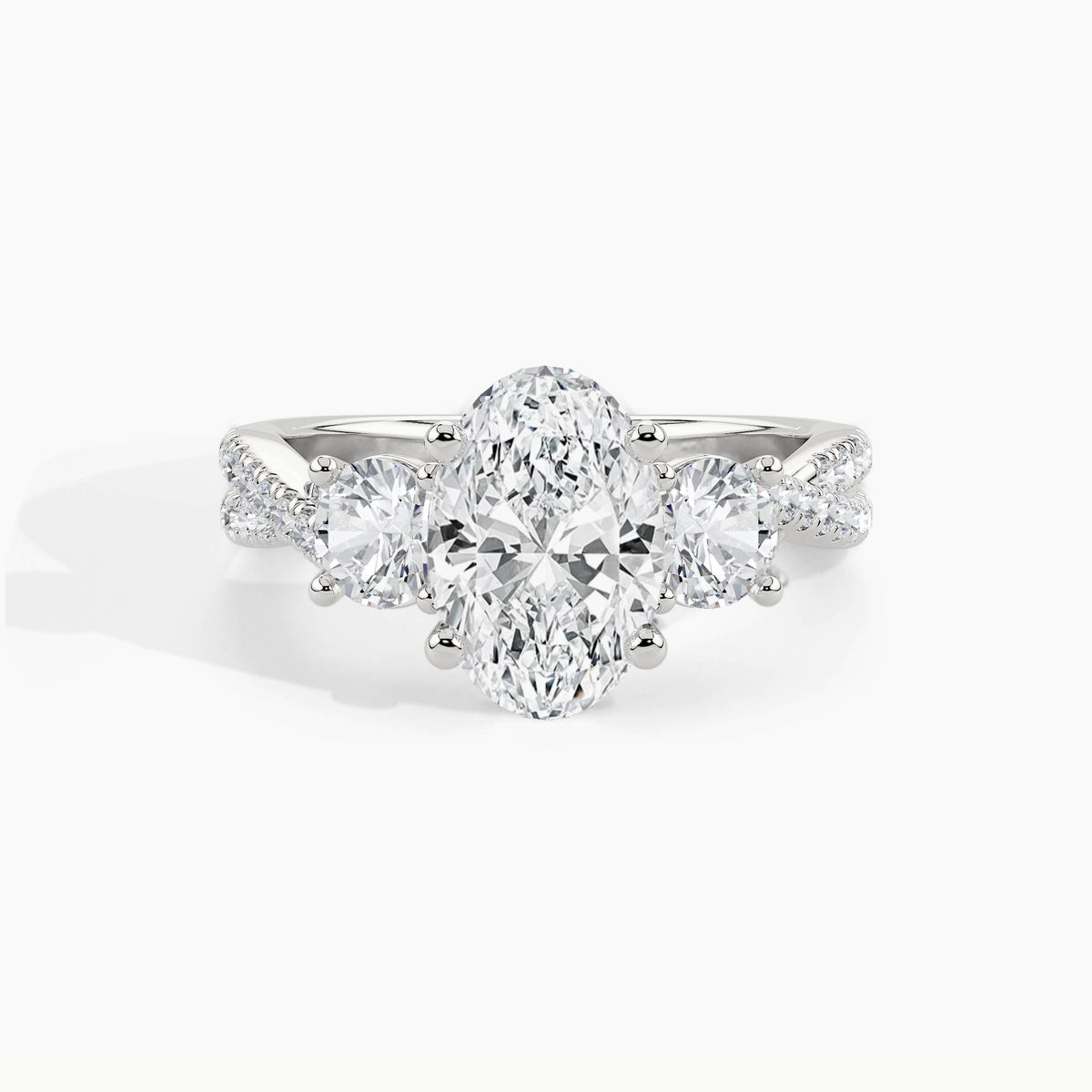 950 Platinum, Oval, down view