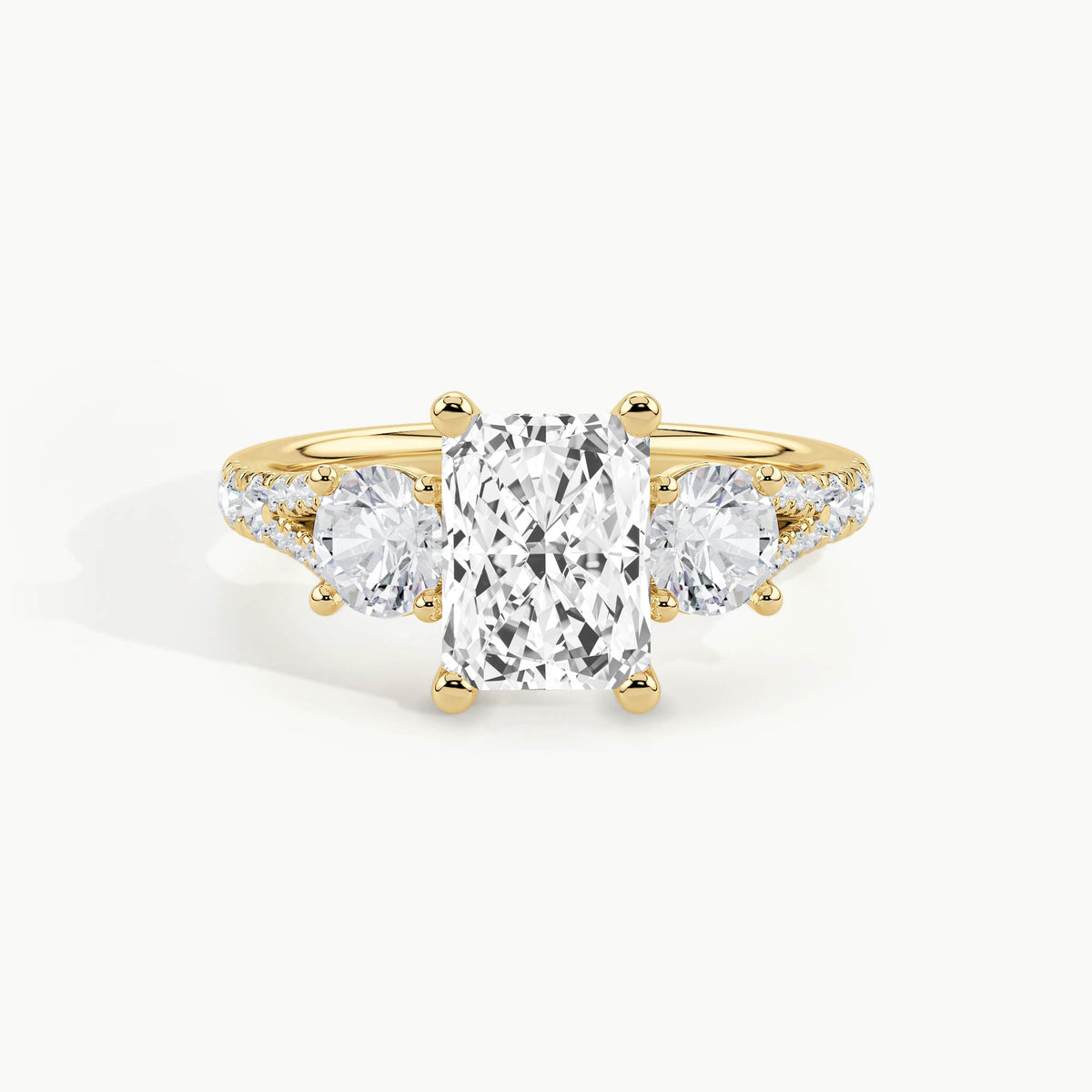 Yellow Gold, Radiant, down view