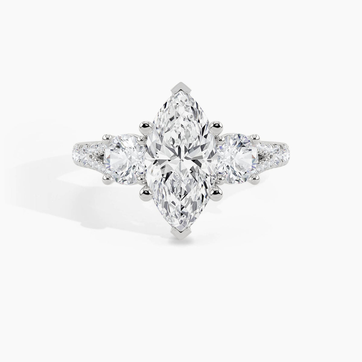 950 Platinum, Marquise, down view