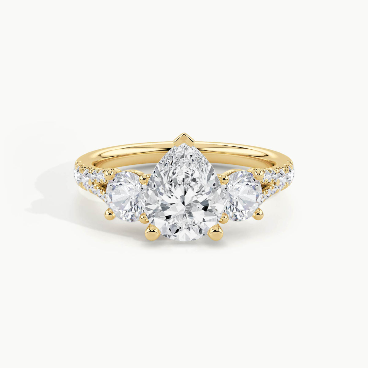 Yellow Gold, Pear, down view