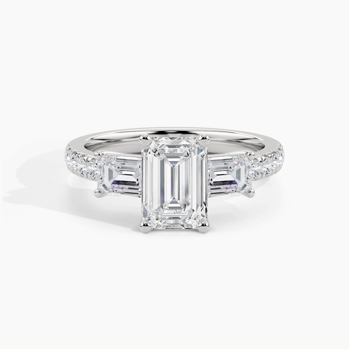 950 Platinum, Emerald, down view