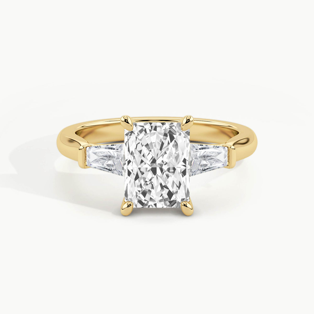 Yellow Gold, Radiant, down view