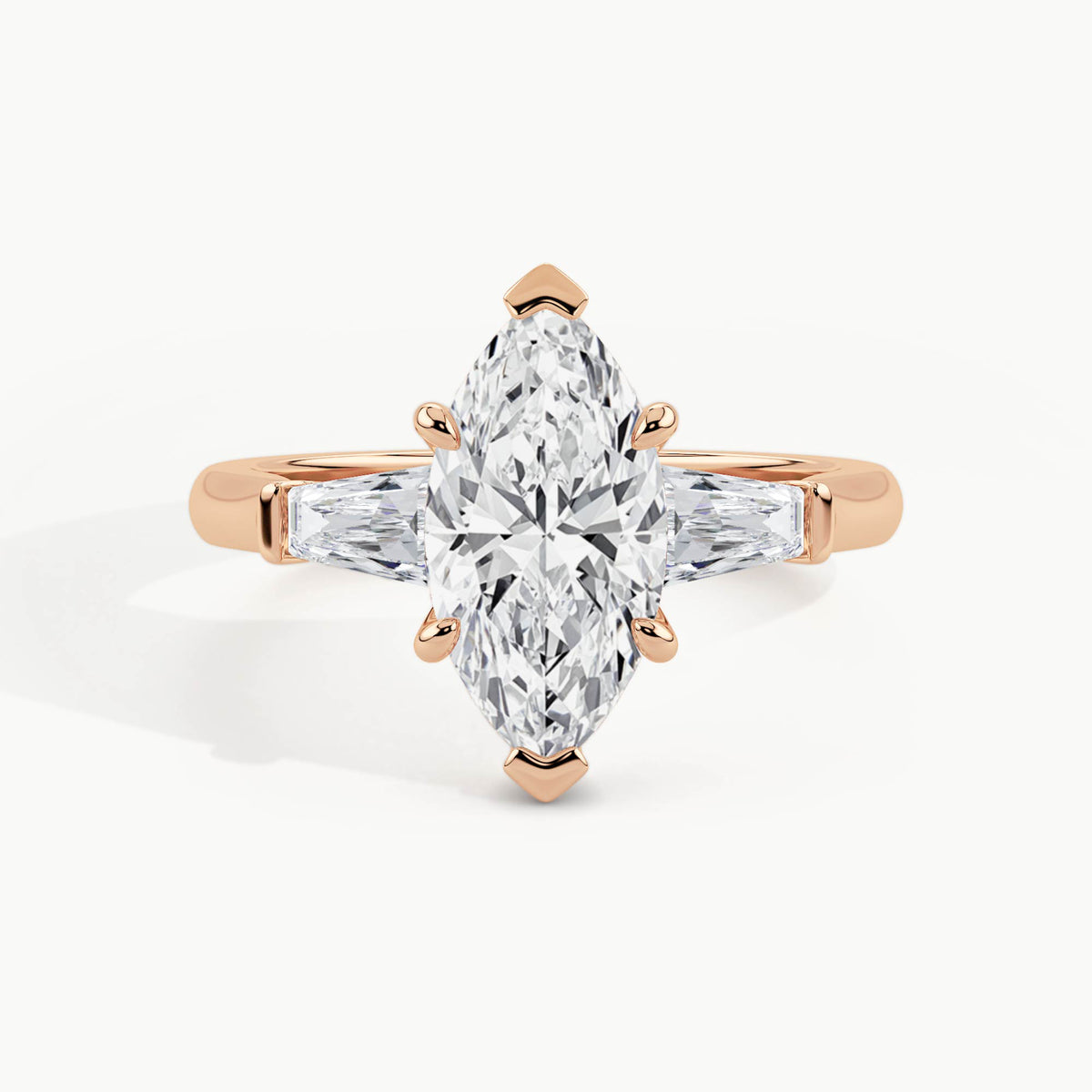Rose Gold, Marquise, down view