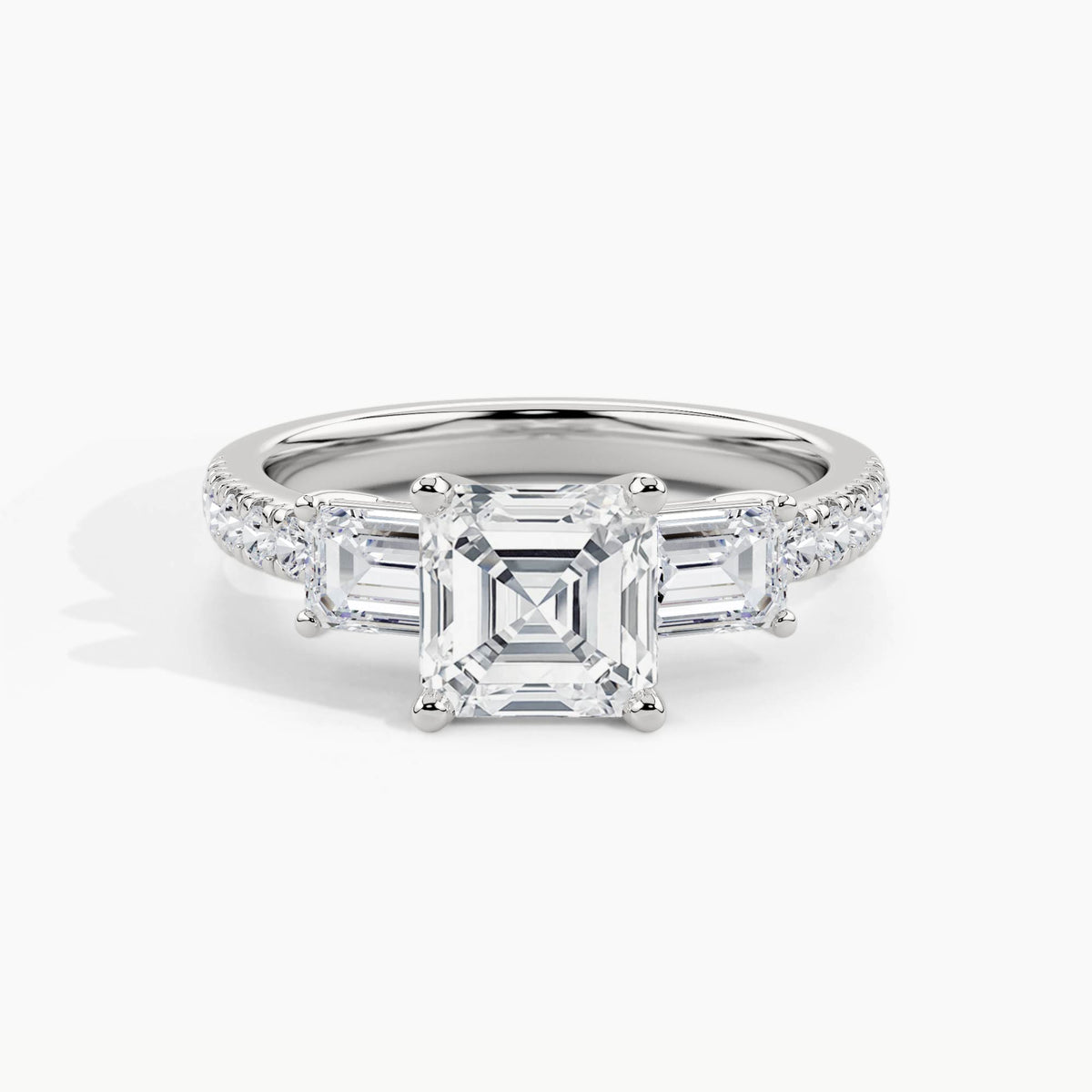 White Gold, Asscher, down view