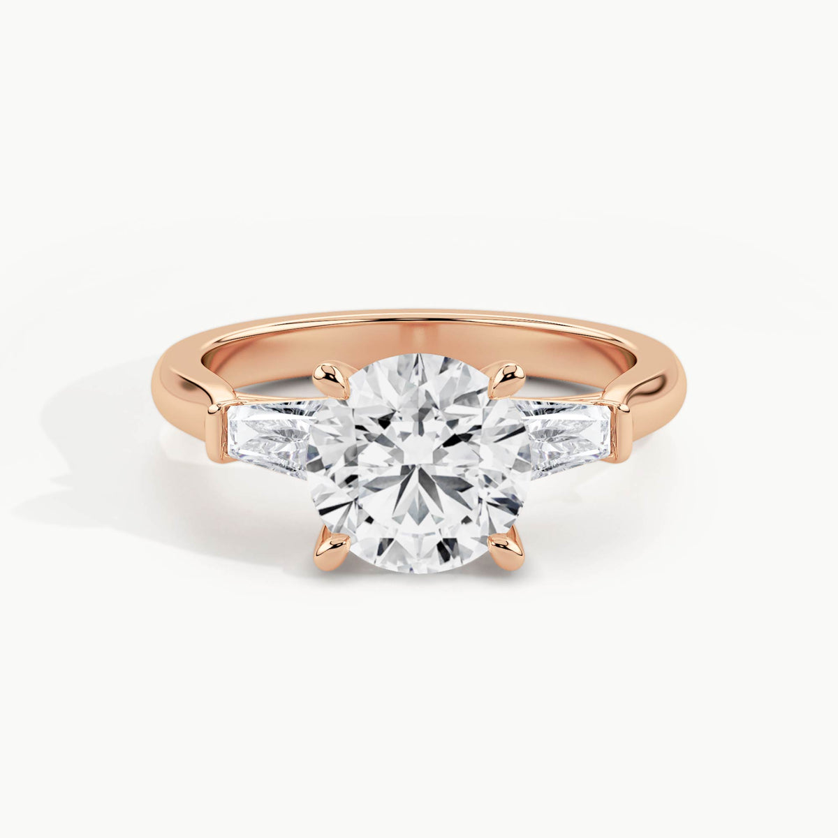 Rose Gold, Round, down view