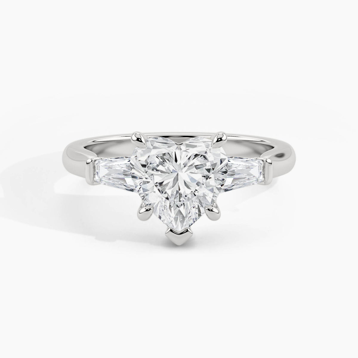 950 Platinum, Heart, down view