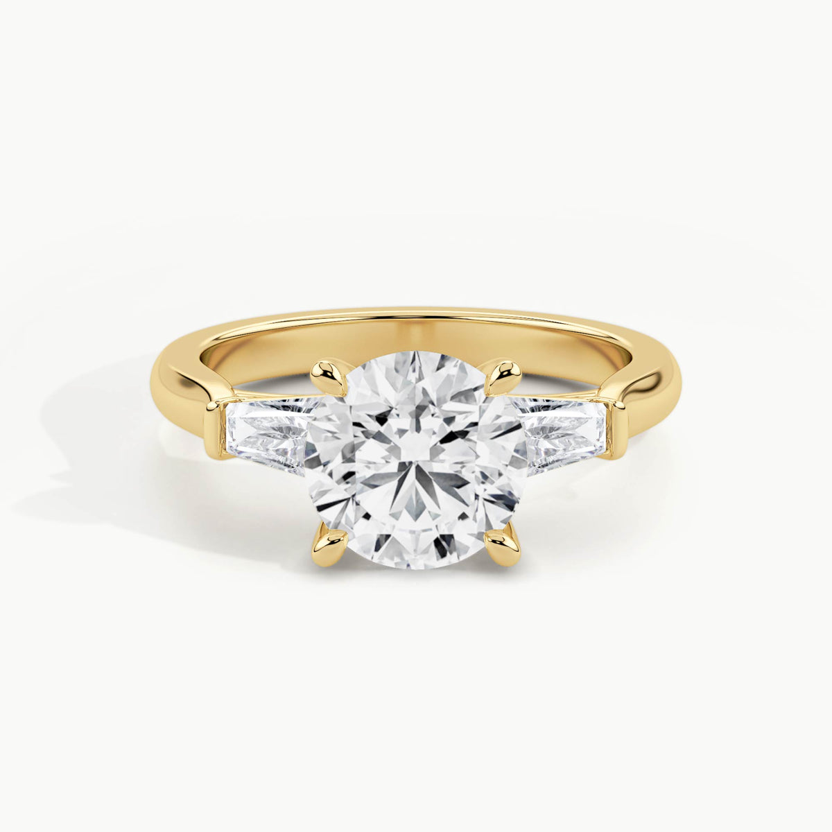 Yellow Gold, Round, down view