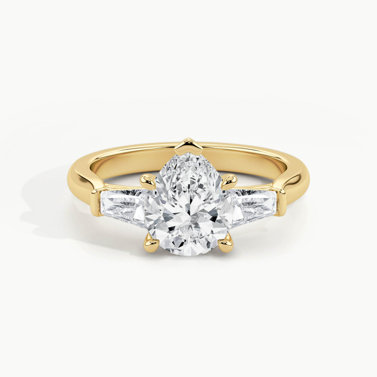 Yellow Gold, Pear, down view