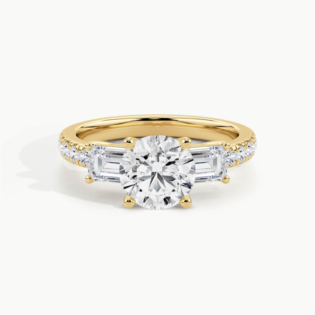 Yellow Gold, Round, down view