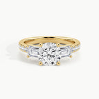 Yellow Gold, Round, down view