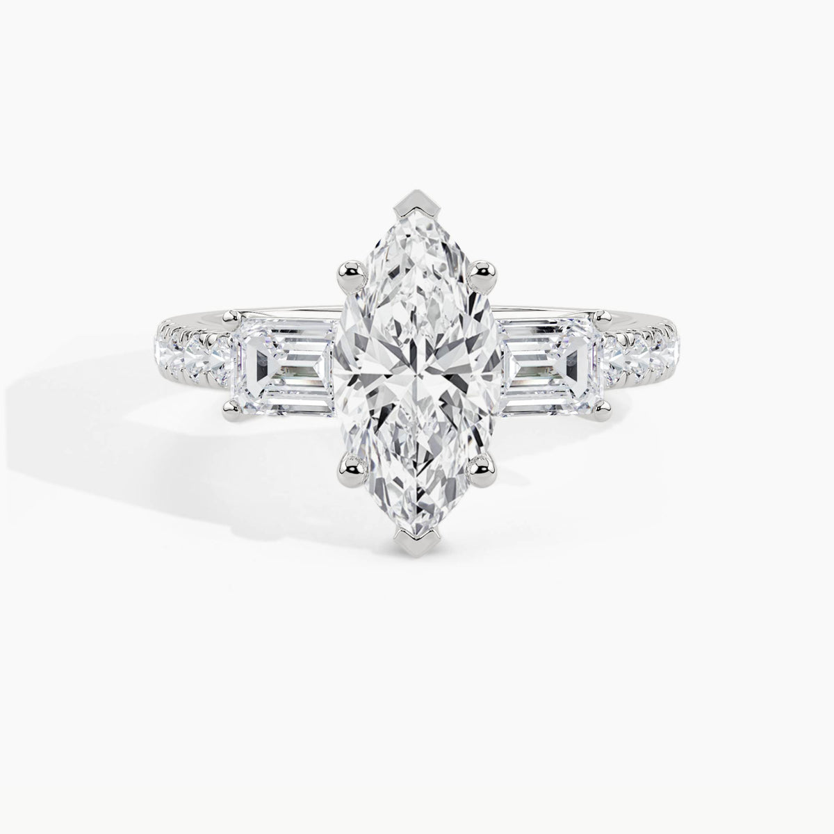 950 Platinum, Marquise, down view