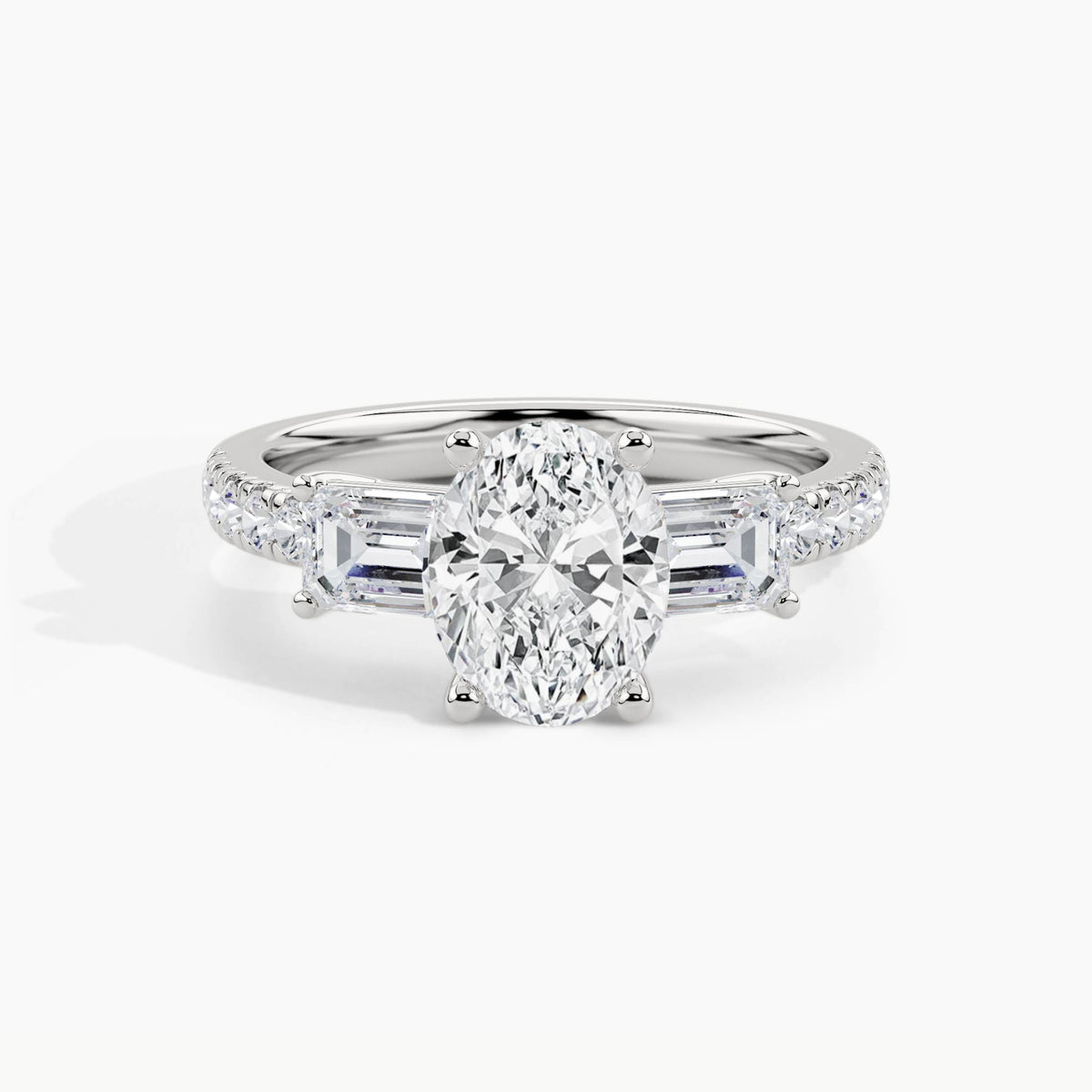 950 Platinum, Oval, down view