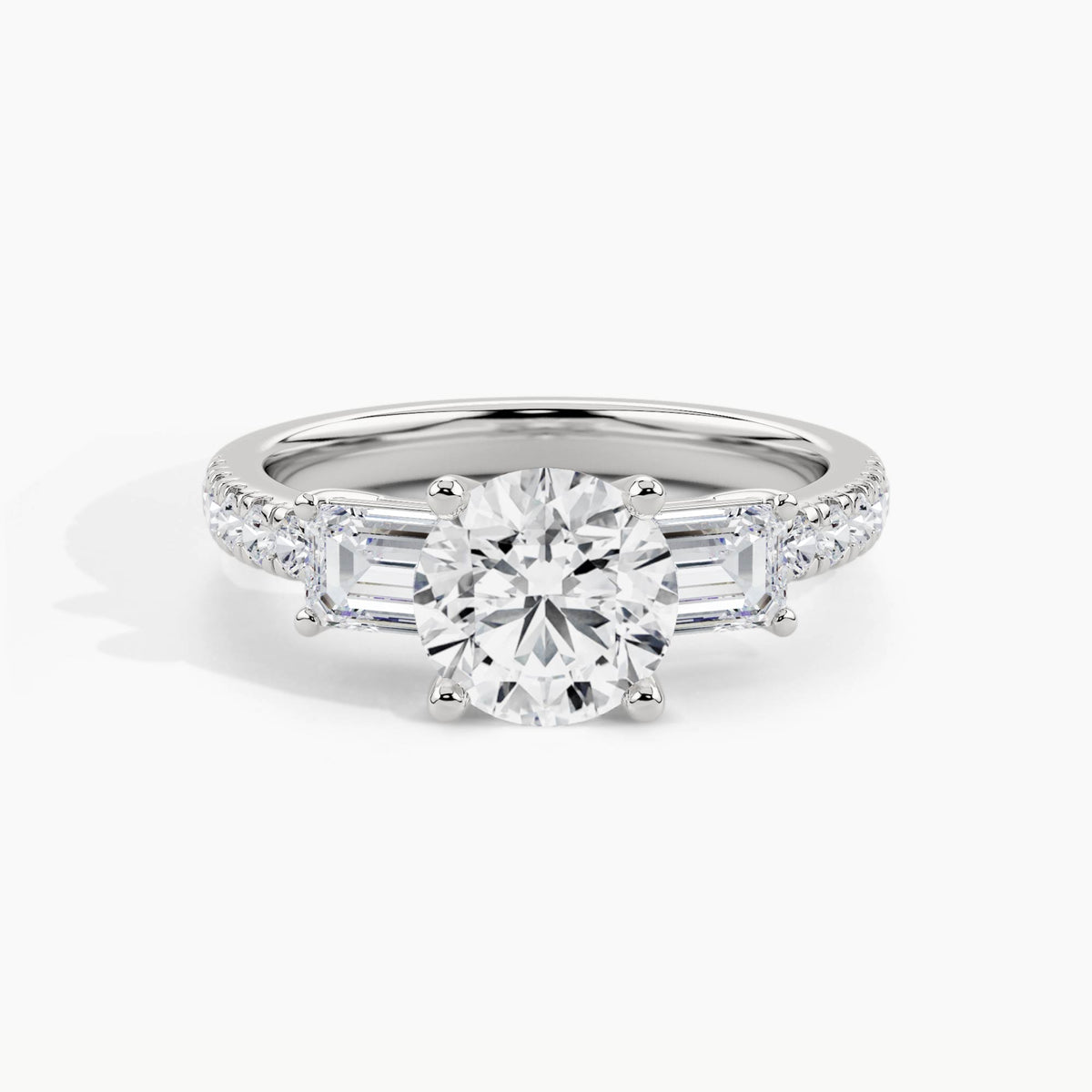 950 Platinum, Round, down view