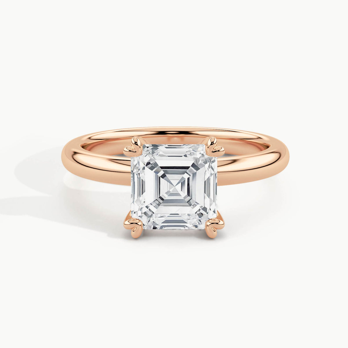 Rose Gold, Asscher, down view