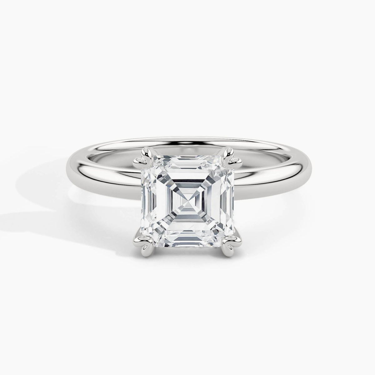 950 Platinum, Asscher, down view