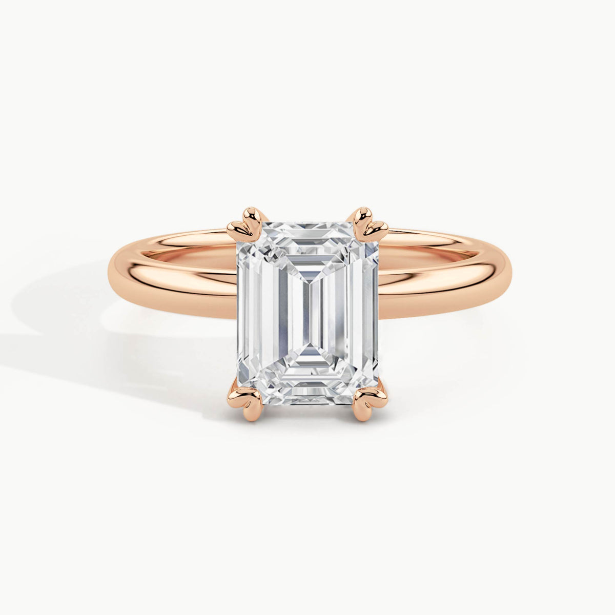 Rose Gold, Emerald, down view