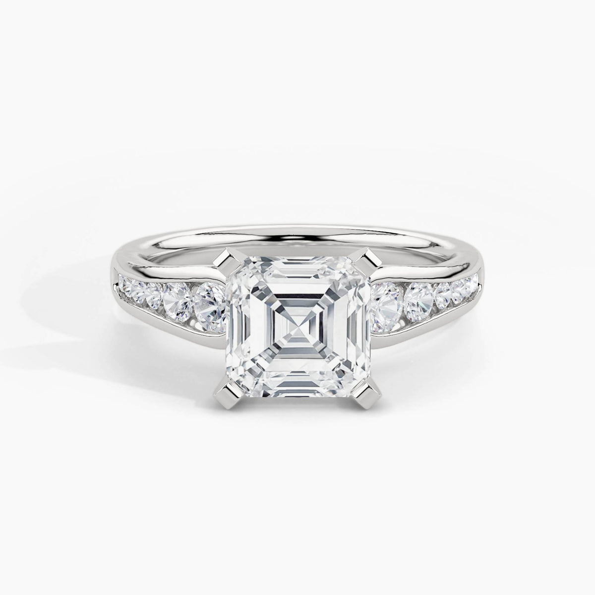 950 Platinum, Asscher, down view