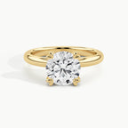 Yellow Gold, Round, down view